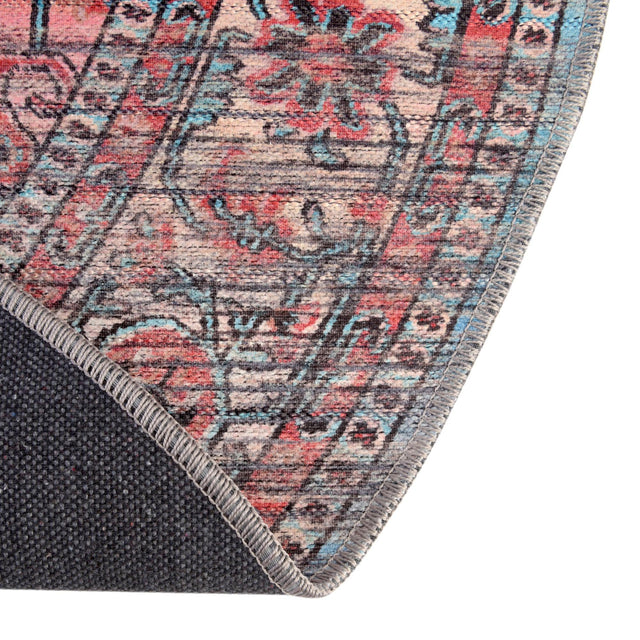 Washable Navy Blue 10' 6 x 10' 6 Maahru Round Area Rug Easy to Clean Stain Resistant & Durable Polyester Chenille Carpet for Living, Dining, Bedrooms, Kitchen for Sale at Rug Engine