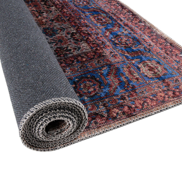 Washable Antique Pink 2' x 3' 1 Maahru Rectangle Area Rug Easy to Clean Stain Resistant & Durable Polyester Chenille Carpet for Living, Dining, Bedrooms, Kitchen for Sale at Rug Engine