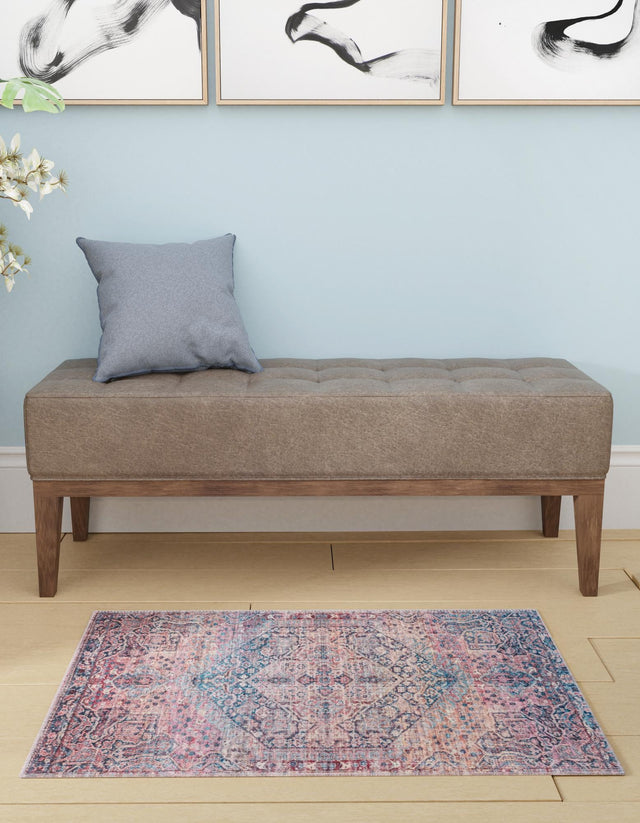 Washable Antique Rust Red 7' 10 x 10' Maahru Rectangle Area Rug Easy to Clean Stain Resistant & Durable Polyester Chenille Carpet for Living, Dining, Bedrooms, Kitchen for Sale at Rug Engine