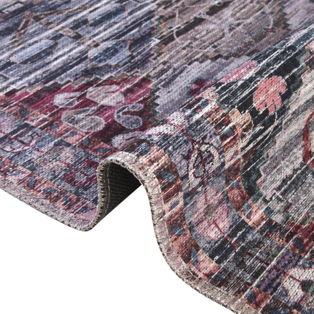 Washable Multicolor 5' 3 x 8' Mangata Rectangle Area Rug Easy to Clean Stain Resistant & Durable Chenille Traditional Vintage Distressed Carpet for Sale at Rug Engine