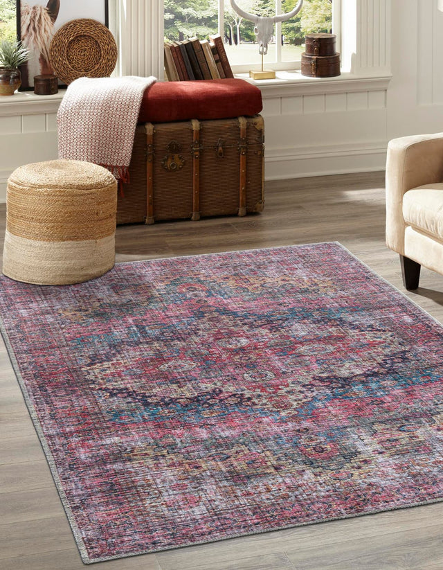 Washable Multicolor 10' 6 x 13' Mangata Rectangle Area Rug Easy to Clean Stain Resistant & Durable Chenille Traditional Vintage Distressed Carpet for Sale at Rug Engine