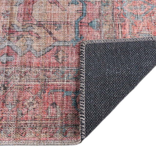 Washable Antique Beige 2' x 7' 10 Nostalgia Runner Area Rug Easy to Clean Stain Resistant & Durable Polyester Chenille Vintage Distressed Carpet for Sale at Rug Engine