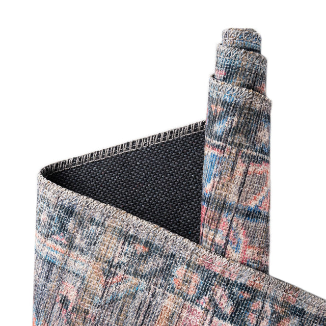 Washable Multicolor 4' 1 x 6' 1 Nostalgia Rectangle Area Rug Easy to Clean Stain Resistant & Durable Polyester Chenille Vintage Distressed Carpet for Sale at Rug Engine