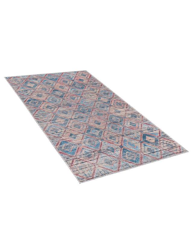 Washable Peach and Blue 3' 3 x 5' 3 Sisu Rectangle Area Rug Easy to Clean Stain Resistant & Durable Polyester Chenille Distressed Vintage Look Carpet for Sale at Rug Engine