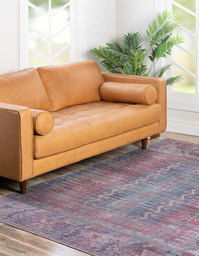 Washable Multicolor 3' 11 x 6' Sisu Rectangle Area Rug Easy to Clean Stain Resistant & Durable Polyester Chenille Distressed Vintage Look Carpet for Sale at Rug Engine
