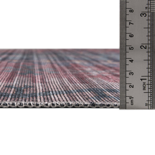 Washable Multicolor 7' 10 x 7' 10 Sisu Square Area Rug Easy to Clean Stain Resistant & Durable Polyester Chenille Distressed Vintage Look Carpet for Sale at Rug Engine