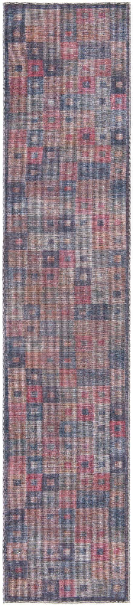 Washable Multicolor 2' 7 x 12' Sisu Runner Area Rug Easy to Clean Stain Resistant & Durable Polyester Chenille Distressed Vintage Look Carpet for Sale at Rug Engine
