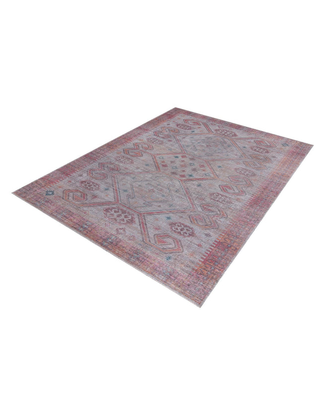 Washable Rust red and Beige 10' 6 x 13' Sisu Rectangle Area Rug Easy to Clean Stain Resistant & Durable Polyester Chenille Distressed Vintage Look Carpet for Sale at Rug Engine