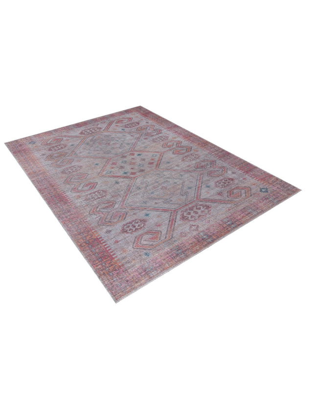 Washable Rust red and Beige 10' 6 x 13' Sisu Rectangle Area Rug Easy to Clean Stain Resistant & Durable Polyester Chenille Distressed Vintage Look Carpet for Sale at Rug Engine