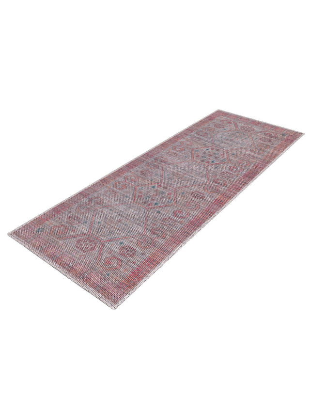 Washable Rust red and Beige 2' x 6' Sisu Runner Area Rug Easy to Clean Stain Resistant & Durable Polyester Chenille Distressed Vintage Look Carpet for Sale at Rug Engine
