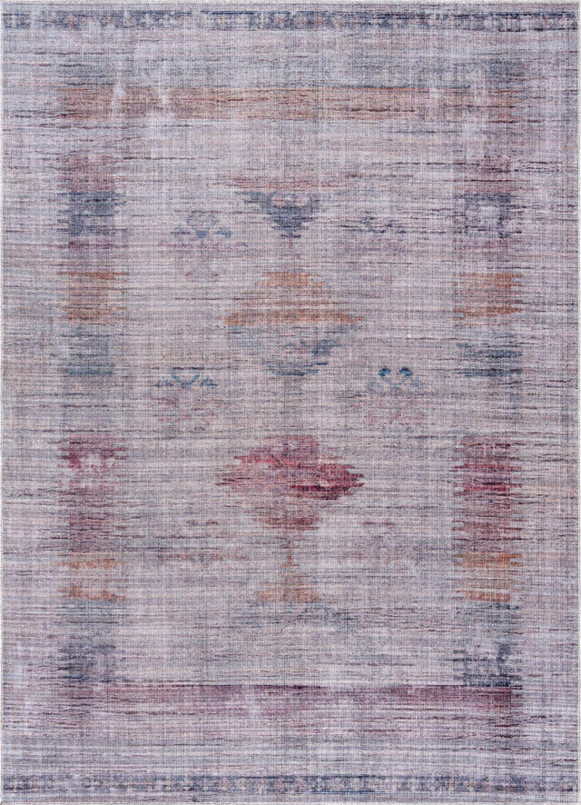 Washable Sandy and Ivory 7' 3 x 10' Sisu Rectangle Area Rug Easy to Clean Stain Resistant & Durable Polyester Chenille Distressed Vintage Look Carpet for Sale at Rug Engine