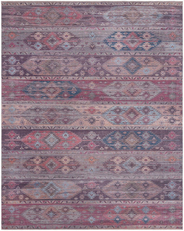 Washable Multicolor 10' 6 x 13' Sisu Rectangle Area Rug Easy to Clean Stain Resistant & Durable Polyester Chenille Distressed Vintage Look Carpet for Sale at Rug Engine