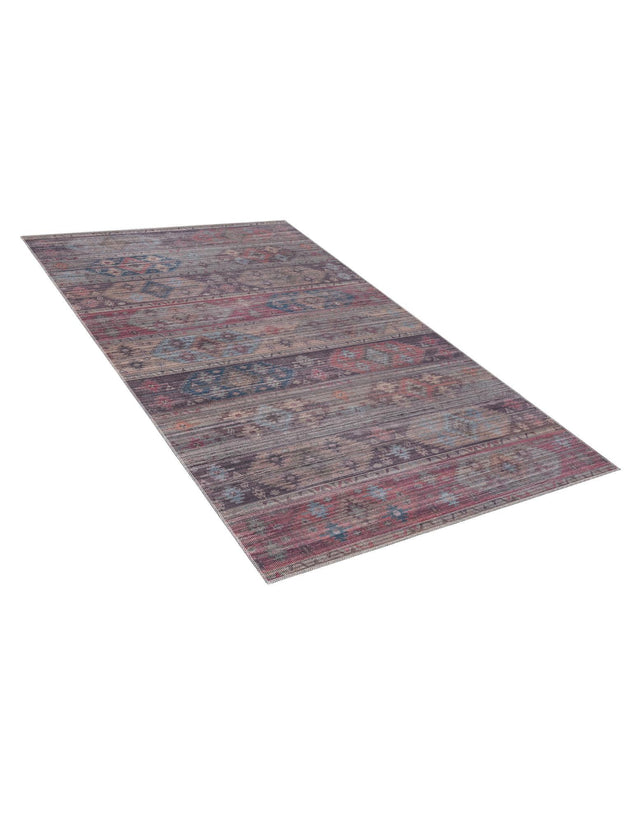 Washable Multicolor 5' 3 x 8' Sisu Rectangle Area Rug Easy to Clean Stain Resistant & Durable Polyester Chenille Distressed Vintage Look Carpet for Sale at Rug Engine
