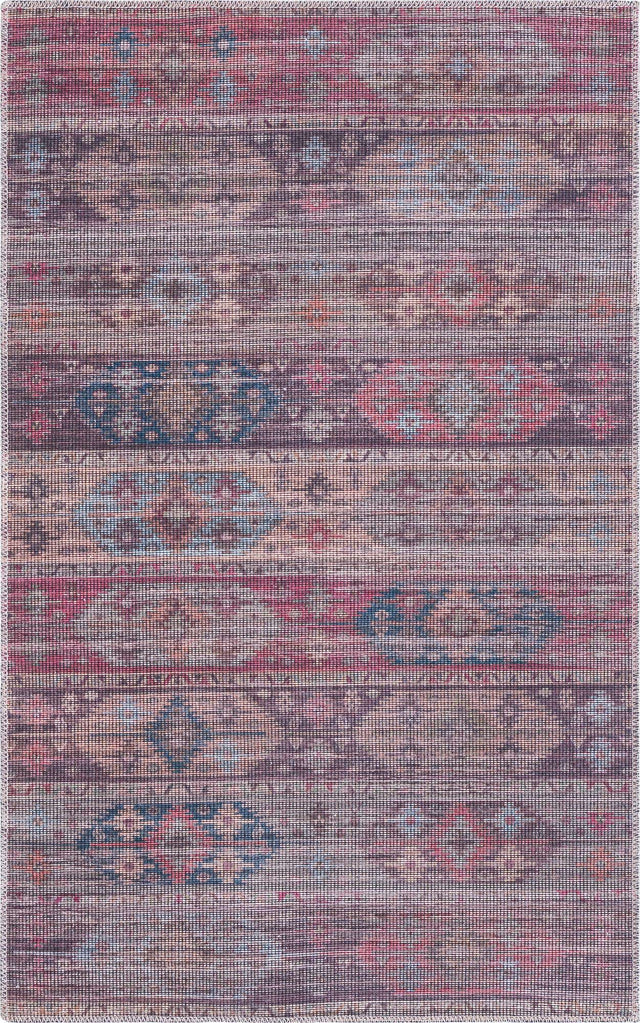 Washable Multicolor 3' 3 x 5' 3 Sisu Rectangle Area Rug Easy to Clean Stain Resistant & Durable Polyester Chenille Distressed Vintage Look Carpet for Sale at Rug Engine