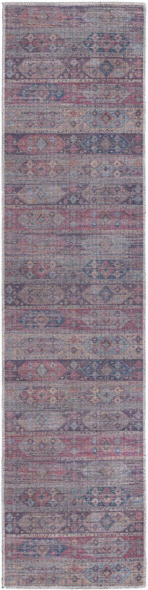 Washable Multicolor 2' x 8' Sisu Washable Runner Area Rug Easy to Clean Stain Resistant & Durable Polyester Chenille Distressed Vintage Look Carpet for Sale at Rug Engine