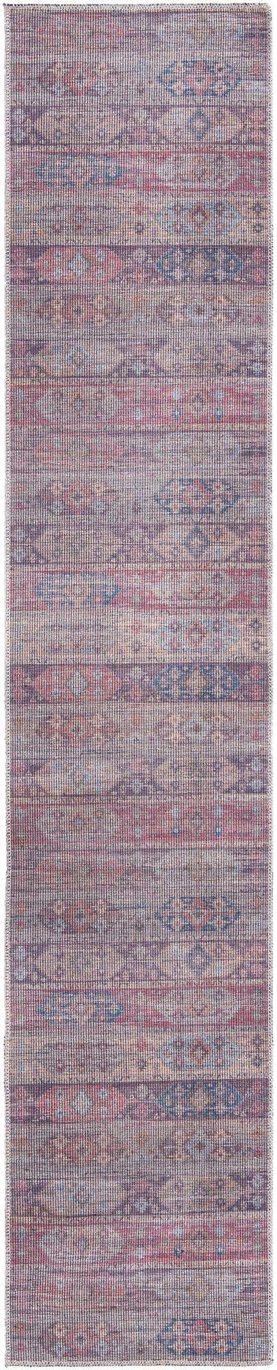 Washable Multicolor 2' x 10' Sisu Runner Area Rug Easy to Clean Stain Resistant & Durable Polyester Chenille Distressed Vintage Look Carpet for Sale at Rug Engine
