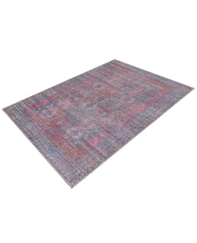 Washable Rust Blue 3' 3 x 5' 3 Sisu Rectangle Area Rug Easy to Clean Stain Resistant & Durable Polyester Chenille Distressed Vintage Look Carpet for Sale at Rug Engine