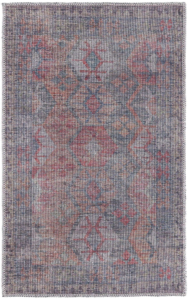 Washable Rust Blue 2' x 3' Sisu Rectangle Area Rug Easy to Clean Stain Resistant & Durable Polyester Chenille Distressed Vintage Look Carpet for Sale at Rug Engine