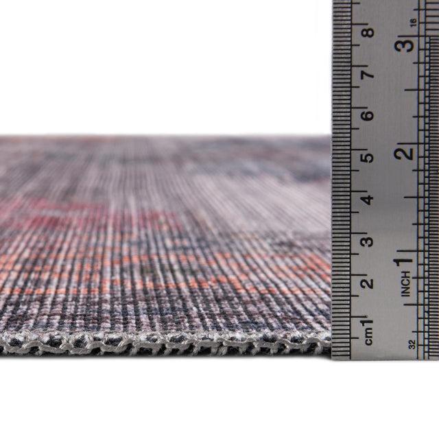 Washable Antique Blue 9' 2 x 12' Sisu Rectangle Area Rug Easy to Clean Stain Resistant & Durable Polyester Chenille Distressed Vintage Look Carpet for Sale at Rug Engine
