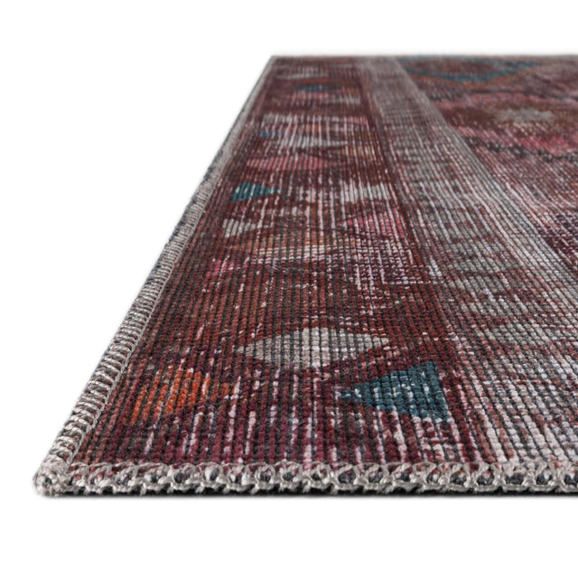 Washable Terracotta 2' x 3' Sisu Rectangle Area Rug Easy to Clean Stain Resistant & Durable Polyester Chenille Distressed Vintage Look Carpet for Sale at Rug Engine
