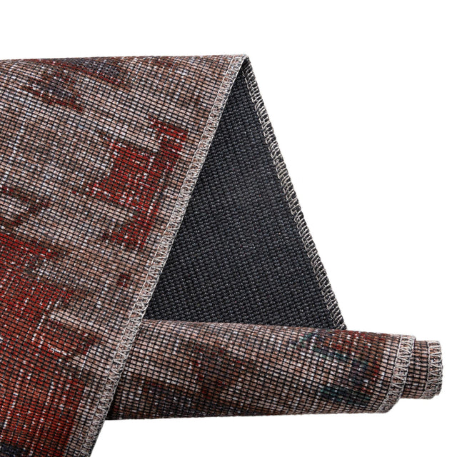 Washable Rust red and Beige 2' x 3' Sisu Rectangle Area Rug Easy to Clean Stain Resistant & Durable Polyester Chenille Distressed Vintage Look Carpet for Sale at Rug Engine