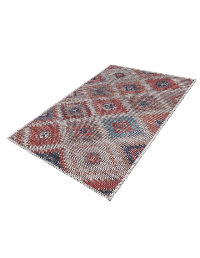 Washable Rust red and Beige 2' x 3' Sisu Rectangle Area Rug Easy to Clean Stain Resistant & Durable Polyester Chenille Distressed Vintage Look Carpet for Sale at Rug Engine