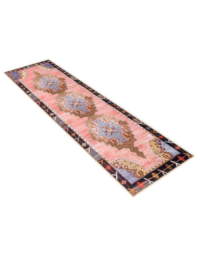 Washable Pink 2' x 7' 10 Timeless Runner Area Rug Easy to Clean Stain Resistant & Durable Traditional Classic Vintage Design Carpet for Sale at Rug Engine