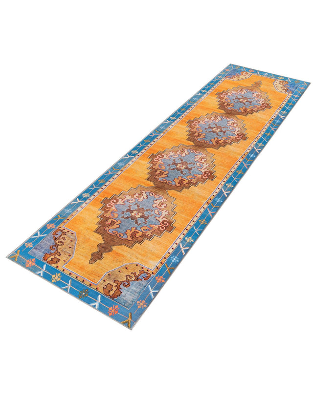 Washable Orange 2' 6 x 12' Timeless Runner Area Rug Easy to Clean Stain Resistant & Durable Traditional Classic Vintage Design Carpet for Sale at Rug Engine