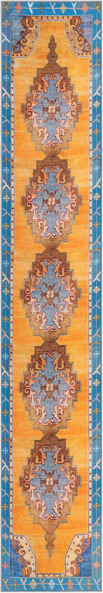Washable Orange 2' 6 x 14' Timeless Runner Area Rug Easy to Clean Stain Resistant & Durable Traditional Classic Vintage Design Carpet for Sale at Rug Engine