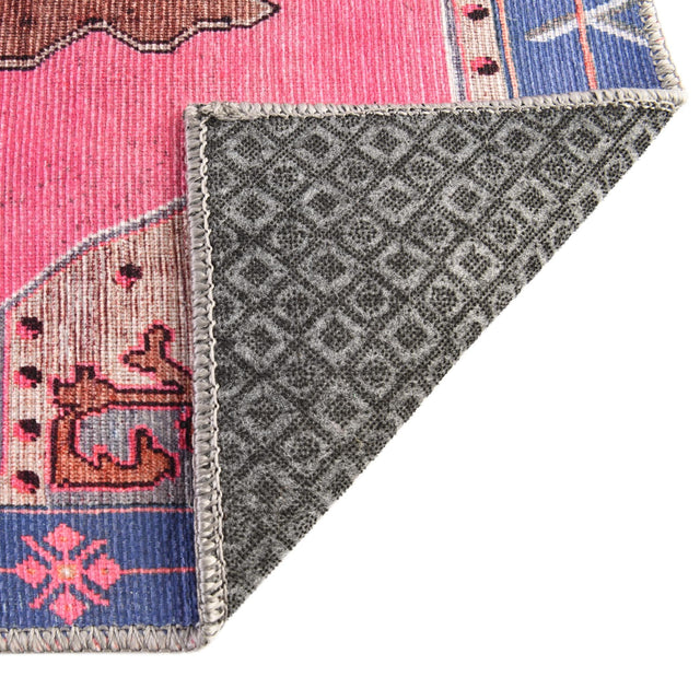 Washable Fuchsia 7' 6 x 10' 6 Timeless Rectangle Area Rug Easy to Clean Stain Resistant & Durable Traditional Classic Vintage Design Carpet for Sale at Rug Engine