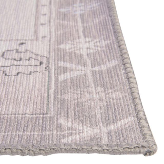 Washable white Gray 7' 6 x 10' 6 Timeless Rectangle Area Rug Easy to Clean Stain Resistant & Durable Traditional Classic Vintage Design Carpet for Sale at Rug Engine
