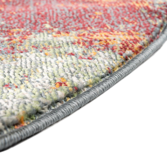 Multicolor 3' 3 x 3' 3 Paragon Round Area Rug 100% Polypropylene Colorful Vivid Boho Style Modern Carpet for Unique Interiors for Sale at Rug Engine