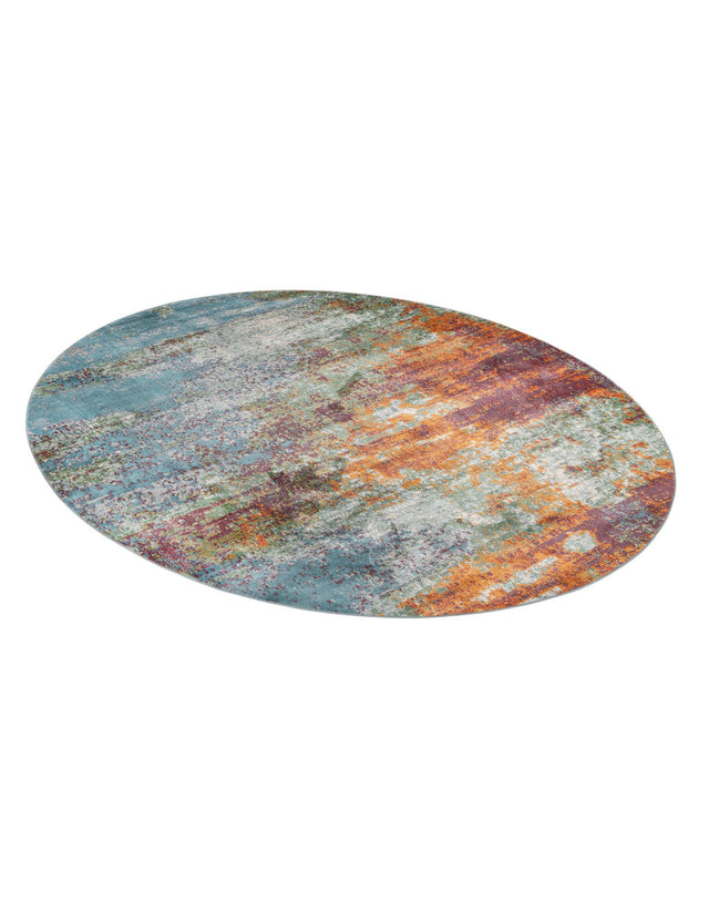 Multicolor 8' 2 x 8' 2 Paragon Round Area Rug 100% Polypropylene Colorful Vivid Boho Style Modern Carpet for Unique Interiors for Sale at Rug Engine