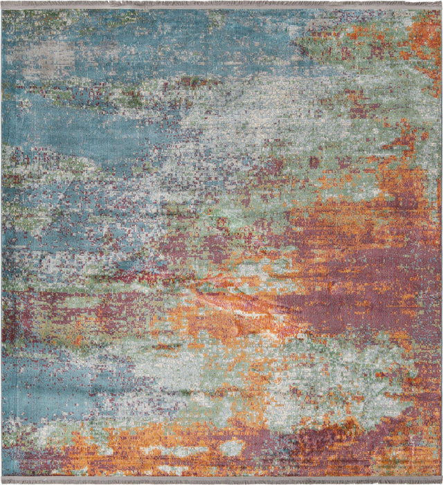 Multicolor 8' 2 x 8' 2 Paragon Square Area Rug 100% Polypropylene Colorful Vivid Boho Style Modern Carpet for Unique Interiors for Sale at Rug Engine