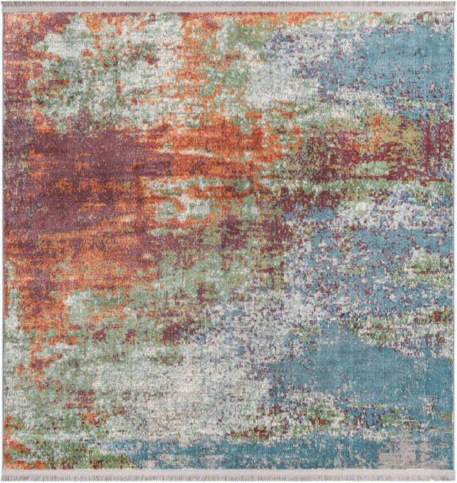 Multicolor 5' 5 x 5' 5 Paragon Square Area Rug 100% Polypropylene Colorful Vivid Boho Style Modern Carpet for Unique Interiors for Sale at Rug Engine