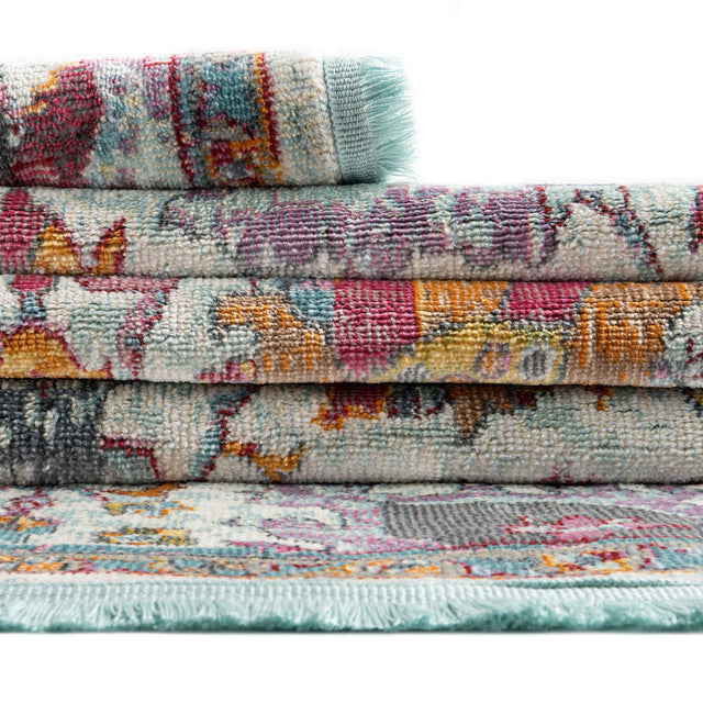 Multicolor 6' x 9' Paragon Rectangle Area Rug 100% Polypropylene Colorful Vivid Boho Style Modern Carpet for Unique Interiors for Sale at Rug Engine