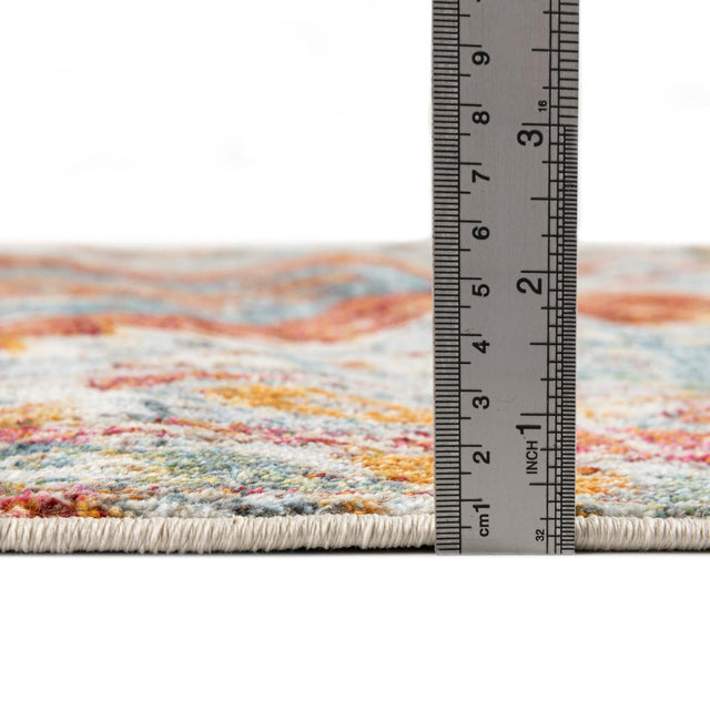 Salmon 4' 3 x 6' Paragon Rectangle Area Rug 100% Polypropylene Colorful Vivid Boho Style Modern Carpet for Unique Interiors for Sale at Rug Engine