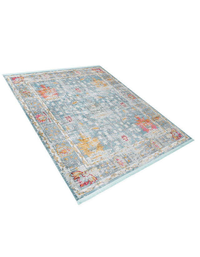 Blue 10' x 14' Paragon Rectangle Area Rug 100% Polypropylene Colorful Vivid Boho Style Modern Carpet for Unique Interiors for Sale at Rug Engine