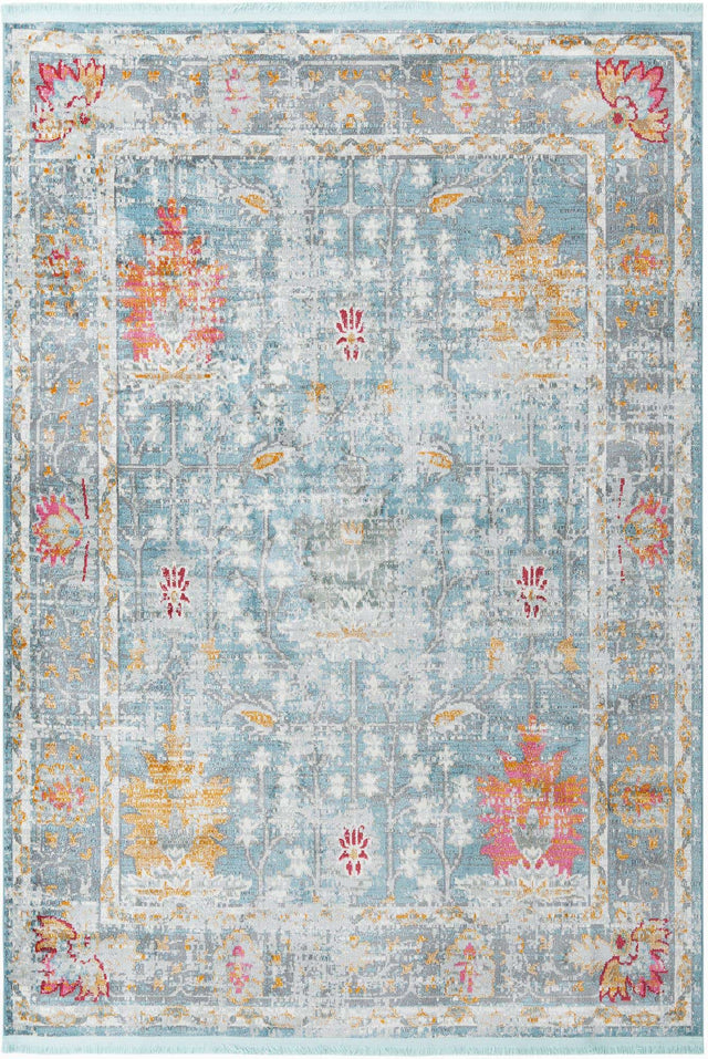 Blue 10' x 14' Paragon Rectangle Area Rug 100% Polypropylene Colorful Vivid Boho Style Modern Carpet for Unique Interiors for Sale at Rug Engine
