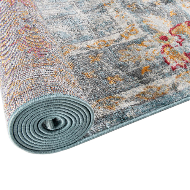 Blue 4' 3 x 6' Paragon Rectangle Area Rug 100% Polypropylene Colorful Vivid Boho Style Modern Carpet for Unique Interiors for Sale at Rug Engine
