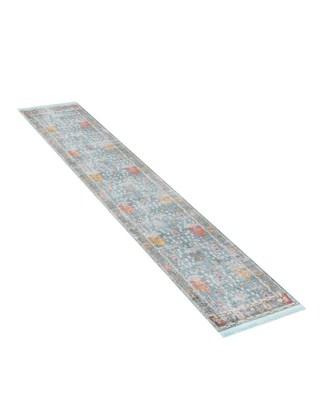 Blue 2' 7 x 12' Paragon Runner Area Rug 100% Polypropylene Colorful Vivid Boho Style Modern Carpet for Unique Interiors for Sale at Rug Engine