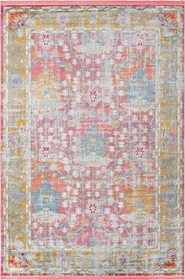 Pink 10' x 14' Paragon Rectangle Area Rug 100% Polypropylene Colorful Vivid Boho Style Modern Carpet for Unique Interiors for Sale at Rug Engine