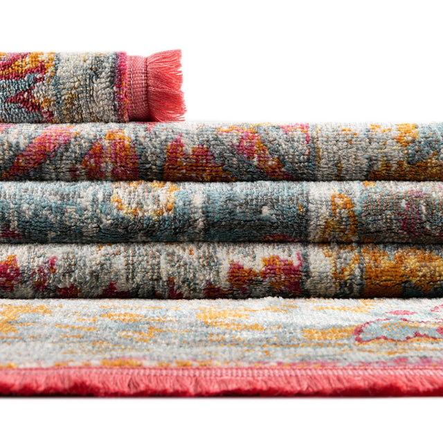 Pink 9' x 12' Paragon Rectangle Area Rug 100% Polypropylene Colorful Vivid Boho Style Modern Carpet for Unique Interiors for Sale at Rug Engine