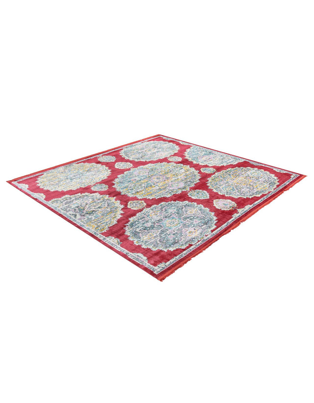 Red 8' 2 x 8' 2 Paragon Square Area Rug 100% Polypropylene Colorful Vivid Boho Style Modern Carpet for Unique Interiors for Sale at Rug Engine