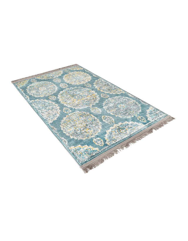 Gray and Blue 2' 2 x 3' Paragon Rectangle Area Rug 100% Polypropylene Colorful Vivid Boho Style Modern Carpet for Unique Interiors for Sale at Rug Engine