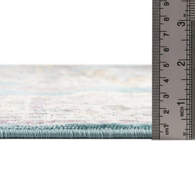 Blue 2' 7 x 10' Paragon Runner Area Rug 100% Polypropylene Colorful Vivid Boho Style Modern Carpet for Unique Interiors for Sale at Rug Engine