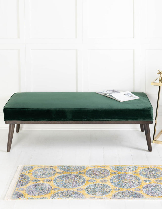 Yellow 2' 2 x 6' Paragon Runner Area Rug 100% Polypropylene Colorful Vivid Boho Style Modern Carpet for Unique Interiors for Sale at Rug Engine