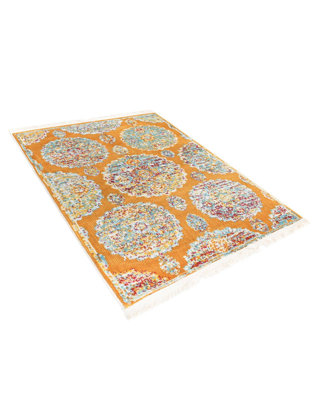 Orange 2' 2 x 3' Paragon Rectangle Area Rug 100% Polypropylene Colorful Vivid Boho Style Modern Carpet for Unique Interiors for Sale at Rug Engine
