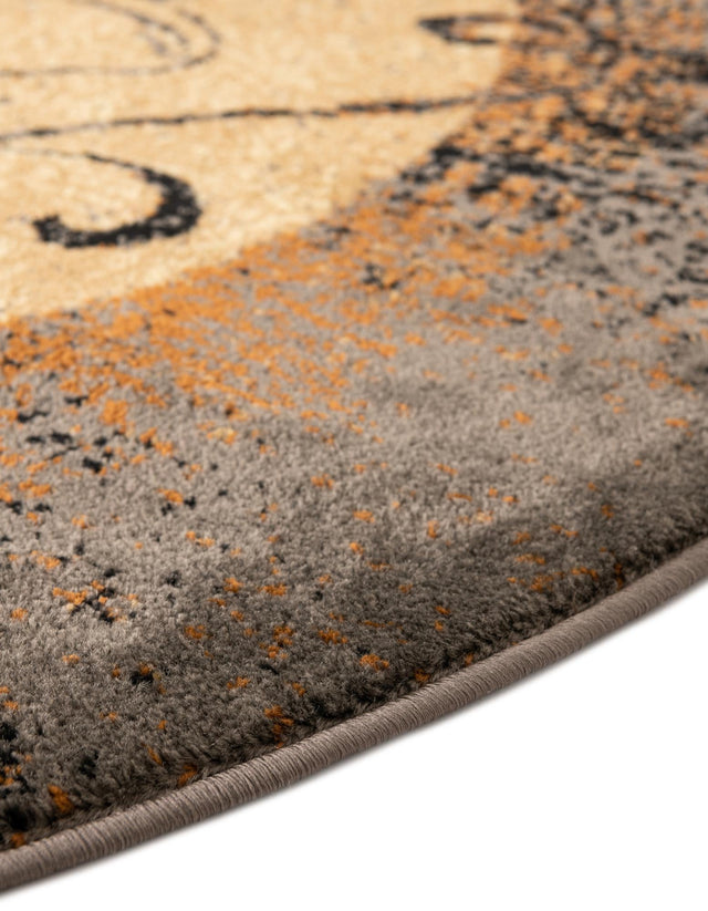 Beige 6' 1 x 9' Barista Oval Area Rug 100% Polypropylene Abstract Modern Geometric Carpet for Living Room Dining Office Dorm Room Decor for Sale at Rug Engine