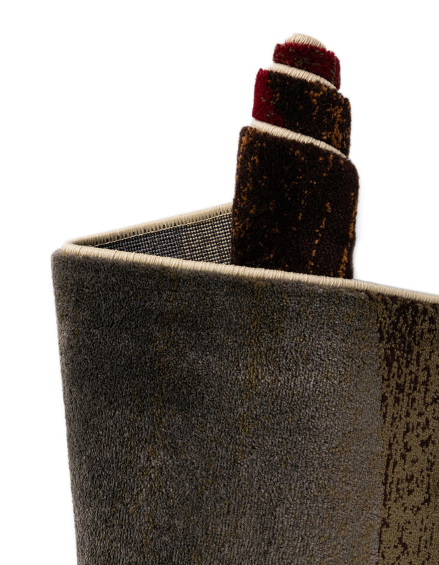 Beige 6' 1 x 9' Barista Oval Area Rug 100% Polypropylene Abstract Modern Geometric Carpet for Living Room Dining Office Dorm Room Decor for Sale at Rug Engine